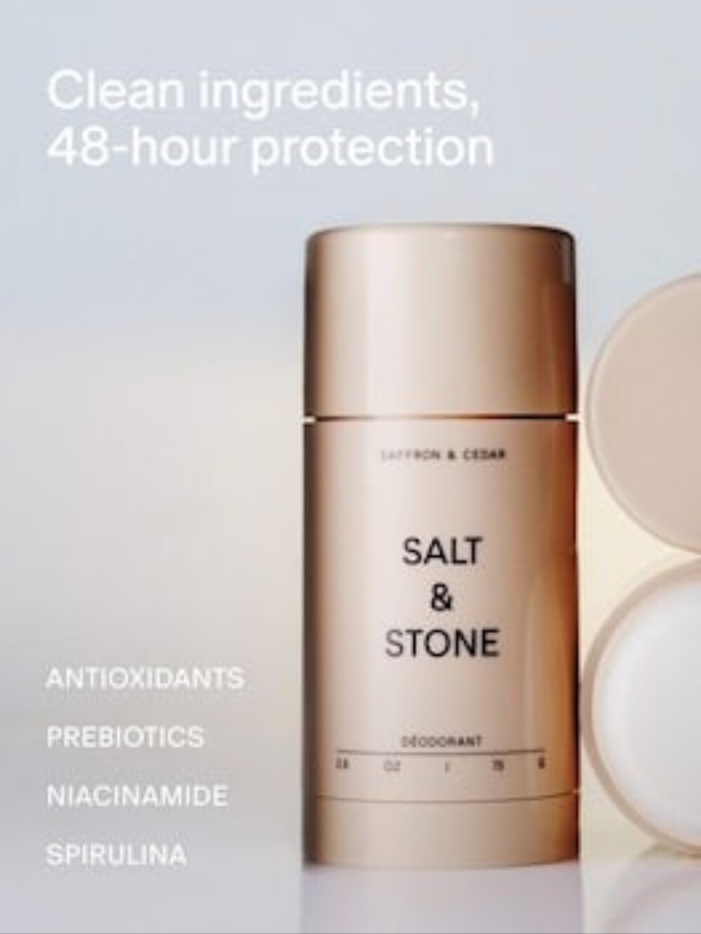 Salt & Stone Mini Deodorant Stick In Saffron & Cedar
